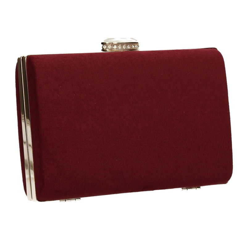 SwankySwans Women's Surrey Clutch Bag, Burgundy