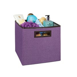 ClosetMaid 1130 Cubeicals - Papelera de Tela con Borde Decorativo, Color Lila
