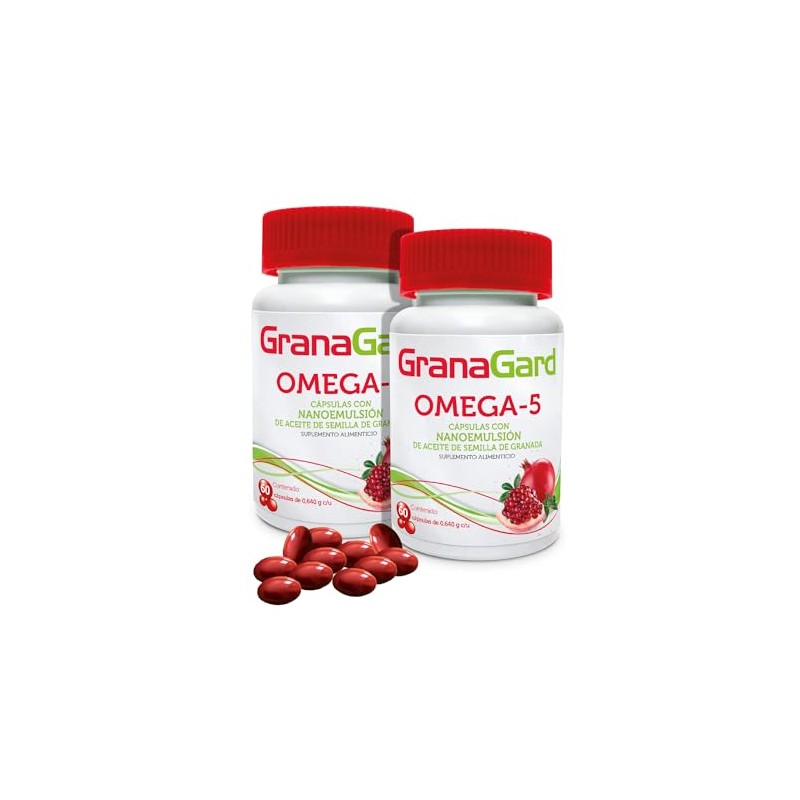 Duo Pack Granagard Omega Cáps Nanotecnología Cápsulas Aceite Semilla Granada