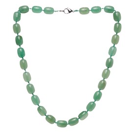 Treasure Bay Women's Necklace Beautiful Handmade 10x16mm Natural Gemstone Beaded Necklace for Women and Girls (Aventurine)