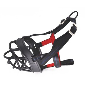 JWPC Adjustable Soft Silica Gel Breathable Dog Muzzle for Biting Barking Chewing Black 5