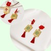 Shandini Mini Mahjong Earrings, China Coordination, Mahjong, Binaural, Drop Earrings,