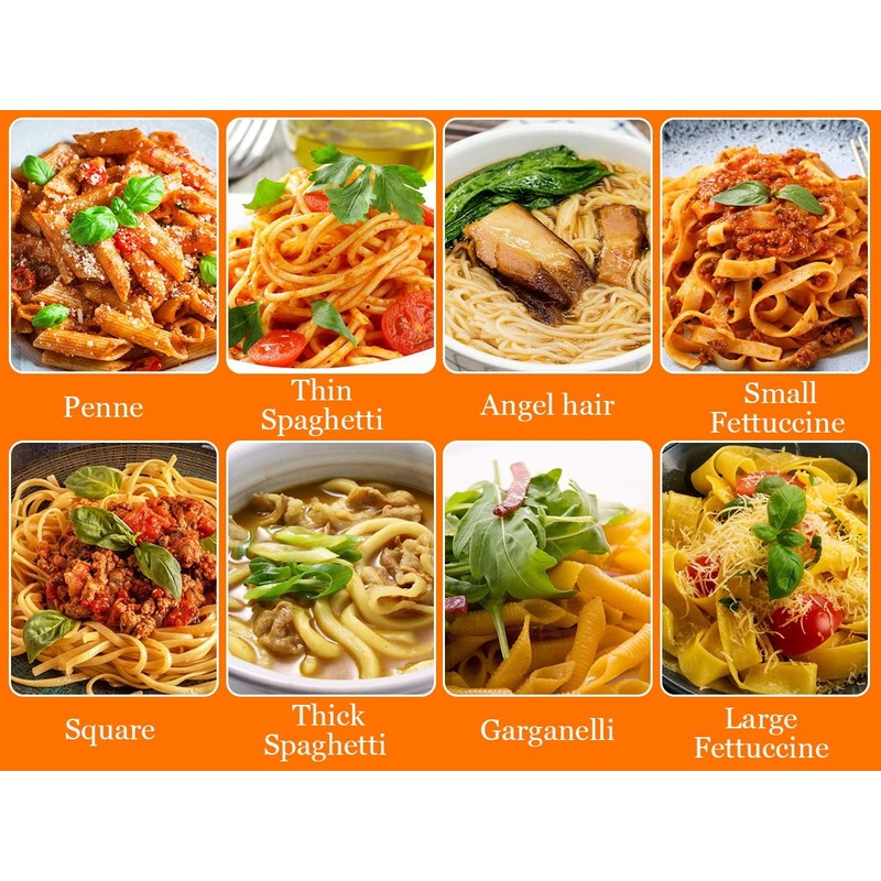 Electric Pasta Maker Machine with 9 Noodle Shapes – Automatic