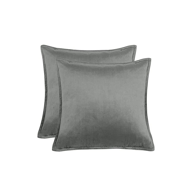 PiccoCasa Decorative Velvet Soft Cushion Covers Pack of 2, Square
