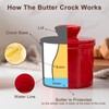 Husfunov Butter Crock with Water Line for Countertop, French Butter