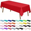 Red Plastic Tablecloths - 2 Pack Disposable Table Covers 54