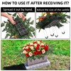 QSBOFOST Artificial Cemetery Flowers for Grave,Headstone Flower Saddle for Tombstone