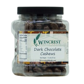 WinCrest Dark Chocolate Cashews (1.5 Lb Tub)
