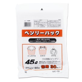 Watanabe Industry Benley Bags, HD 30 Pieces, Translucent, 1.6 gal (45 L) UV-70