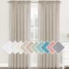 H.VERSAILTEX Natural Linen Sheer Curtains for Bedroom 84 Inches Length