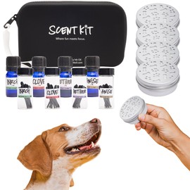 Ink Oil - Pup Scent Work Starter Kit I Dog Scent Training Kit I Complete Nose Scentwork - Anise, Birch, Clove & Vetiver Flavour I Portable Small Aid Kit for Pet Home Trainer - Pure Essential Oils Sets