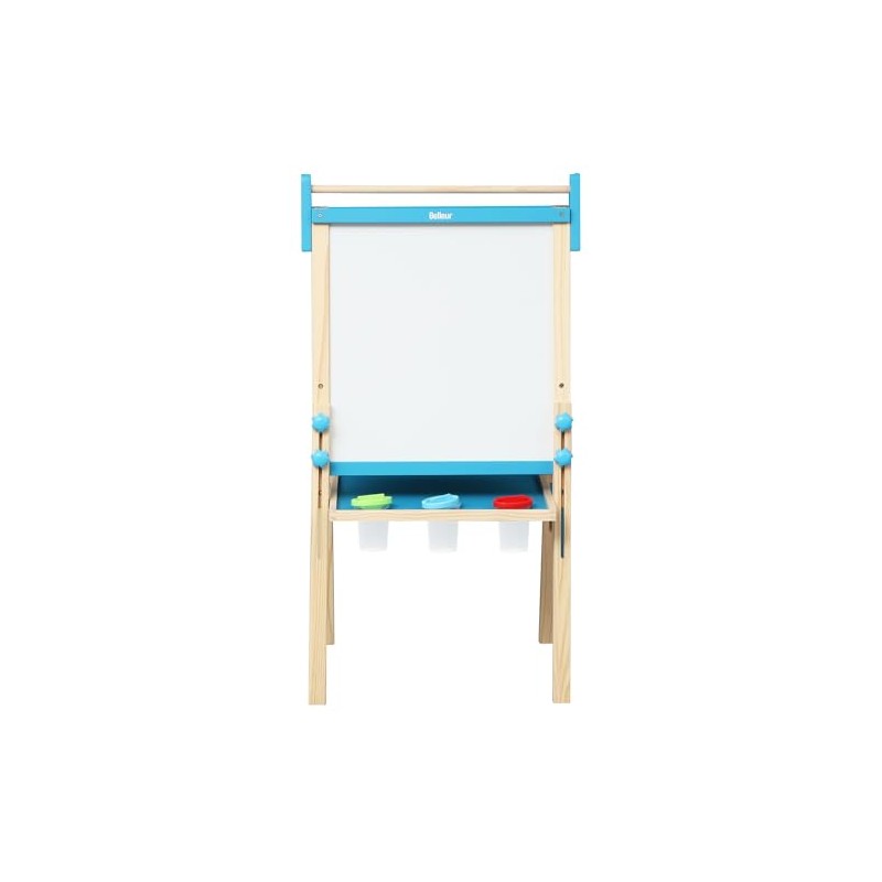 Belleur Art Easel for Kids, Adjustable Double Sided Whiteboard &