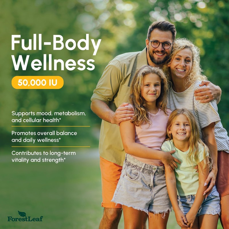 ForestLeaf Vitamin D3 50,000 IU | VIT D - Kosher