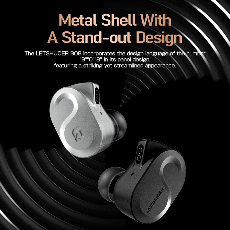Letshuoer S08 Fourth Generation Planar in Ear Monitor, Dual-Coil 13mm