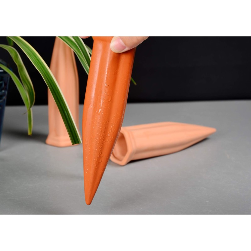B SEPOR Ceramic Plant Waterer Set of 6 Pack Terracotta