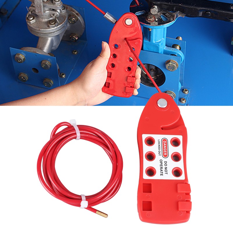 Adjustable Cable Lockout Fish Shaped Stainless Steel Safety Cable Lock