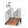 HULISEN Inclined Desk File Organizer, 5-Section Desktop File Folder Holder