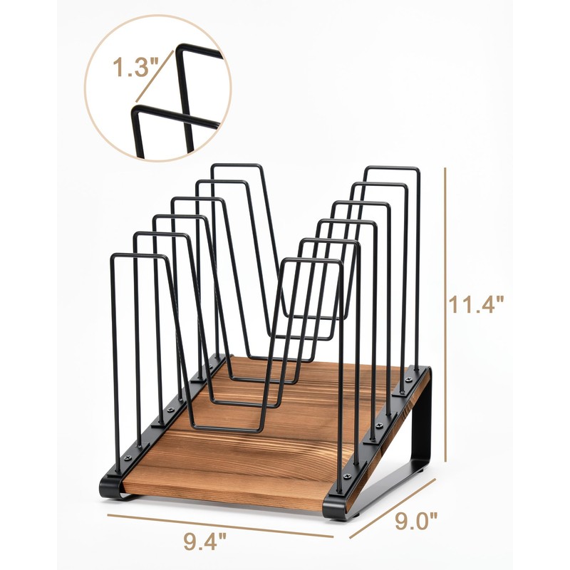 HULISEN Inclined Desk File Organizer, 5-Section Desktop File Folder Holder