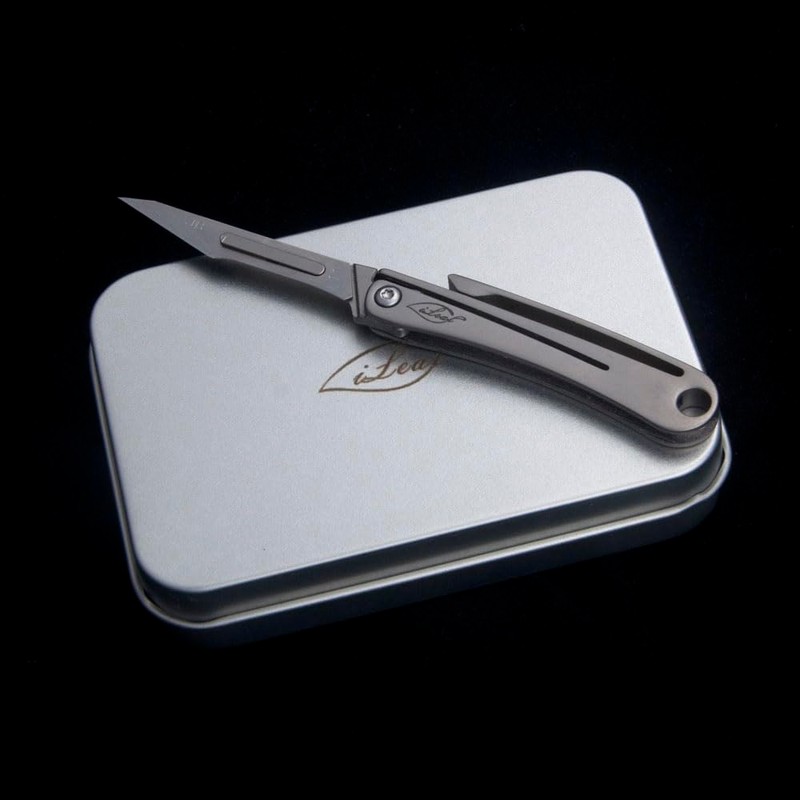 ILEAF Titanium Alloy Daily Mini Pocket Utility Knife with 10