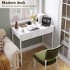 WOHOMO Small Computer Desk with Drawers, Full White 31.5 Inch