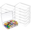 suaywo Pack of 12 Transparent Small Storage Boxes Plastic Mini