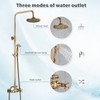 NeierThodore Antique Brass Bathroom Shower Faucet System Set 8 Inch