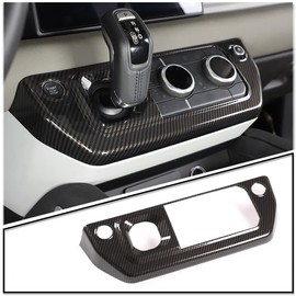 PIUGILH Car Center Control Panel Frame Cover & Air Conditioning Switch Panel Inner Trim Accessories for Land Rover Defender 110 2020 2021 2022 2023 (Carbon Fiber Sytle)