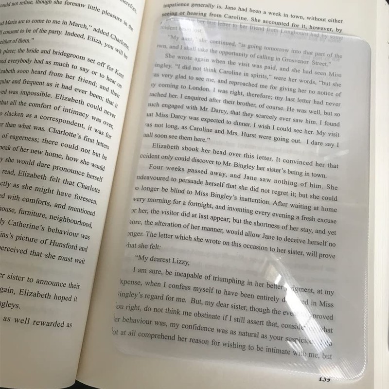 6pcs Page Reading Magnifier 3X Magnifying Lens Sheet Bookmark Magnifiers