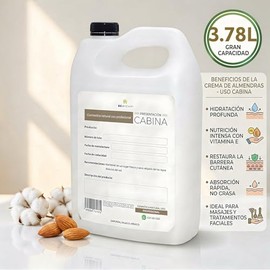 Crema Corporal Vegana Líquida Hidratante de Almendra 1 Galón Presentación Spa