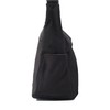 Mustache BAT-4071 Unisex Shoulder Bag, Polyester x Cowhide Leather, Black