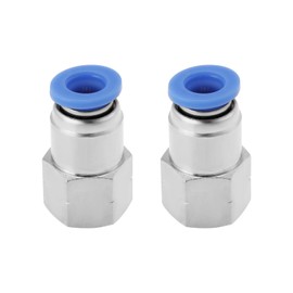 SG Store 2pcs 7/16 UNF (20TPI) Internal Thread to 6mm Pneumatic Quick Connector 7/16 UNF Female Thread to 6mm Tube OD Pneumatic Fittings for Air Compression Systems