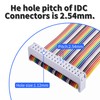 FOCMKEAS IDC 40 Pin Connector Flat Rainbow Ribbon Cable,Length 30cm