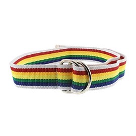 Zac's Alter Ego Rainbow Stripe Canvas Webbing Belt