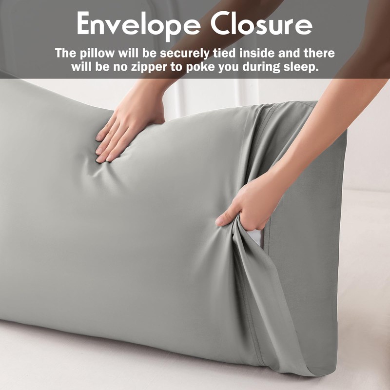 Pillowcases Standard Size 2 Pack, Cooling Viscose Pillow Cases with