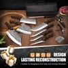 MDHAND 14PCS Professional Butcher Knife Set with Roll Bag, Heavy