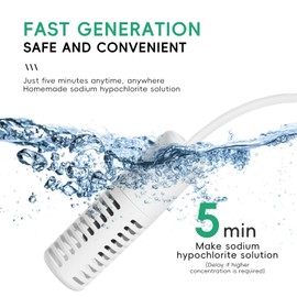 Xxiong Sodium Hypochlorite Solution Generator，Hypochlorous Acid Spray, Sodium HypochloriteGenerator, Sprayer&Chlorine Testing included, Low Environmental Protection Economy