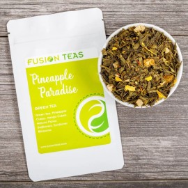 Fusion Teas Pineapple Paradise Green Tea - Tropical Loose Leaf  Blend - Fusion Teas - 16 oz Bulk (23% Savings)