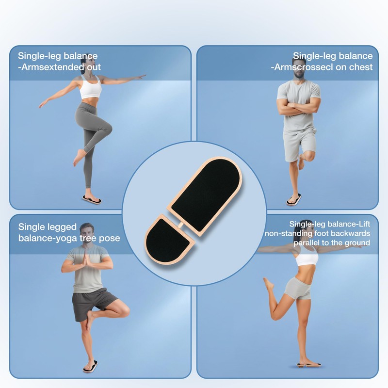 Ankle Balance Board - Premium Solid Birchwood Foot Strengthener for