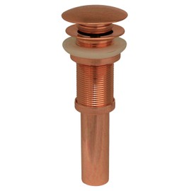 Whitehaus WHD010-Pco Decorative 2 3/4-Inch Pop-Up Mushroom Drain with Overflow, Polished Copper