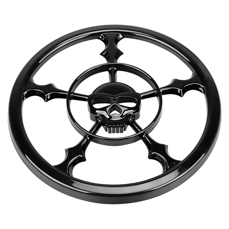 Unbranded Vivid Black 5-1/2" Speaker Grill Covers For Harley Touring