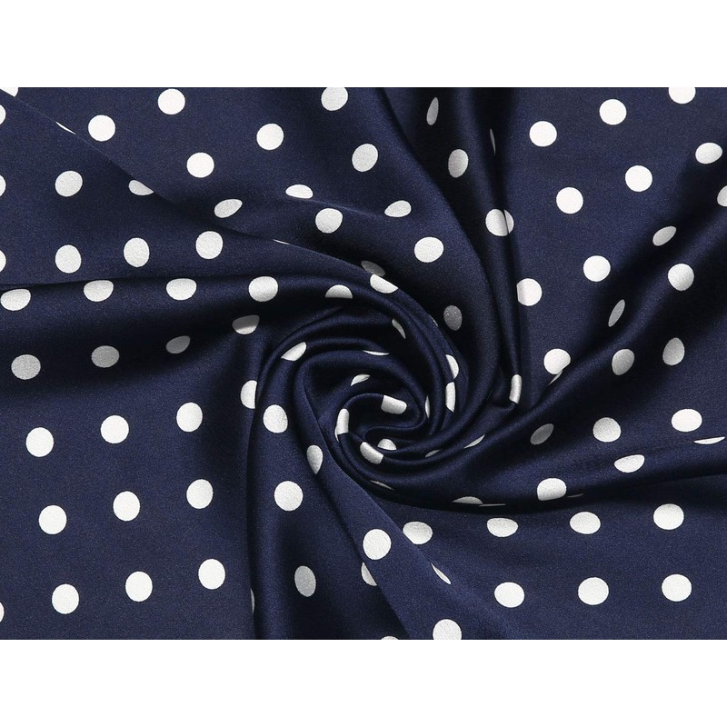 Allegra K Silk Scarf, Square, 27.6 inches (70 cm), Polka