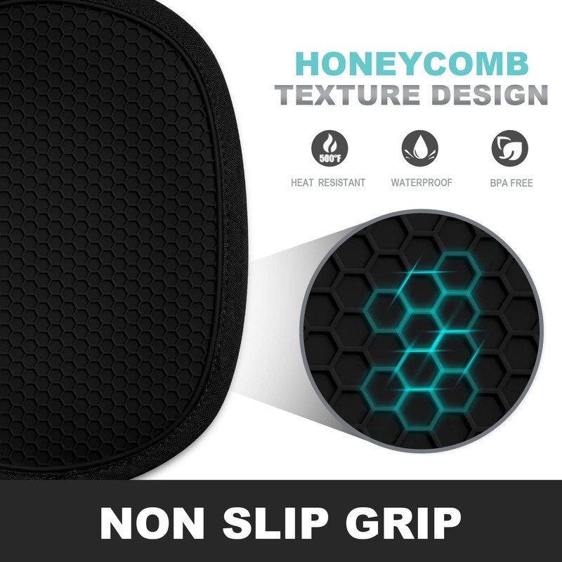 2-Pack Silicone Pot Holders for Kitchen Heat Resistant up to