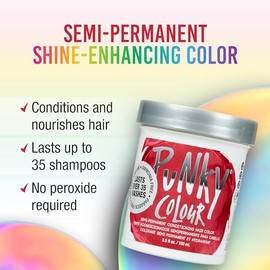 Jerome Russell Punky Color de Cabello Acondicionador Semi-Permanente, Cherry on Top, 100 ml/3.5 fl. oz, Paquete de 1