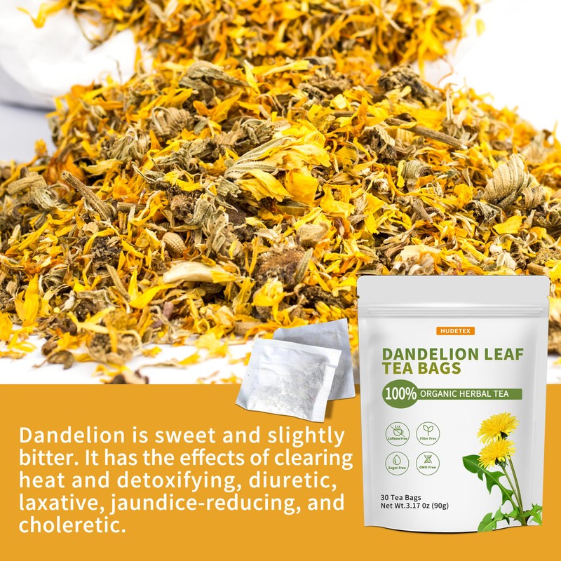 Dandelion Leaf & Root Tea Bags Organic, Roasted Dandelion Root