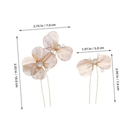 BESPORTBLE 2pcs u Shaped Rhinestone Hairpin for Wedding Hair Styling Pins Bridal Hair Accessories