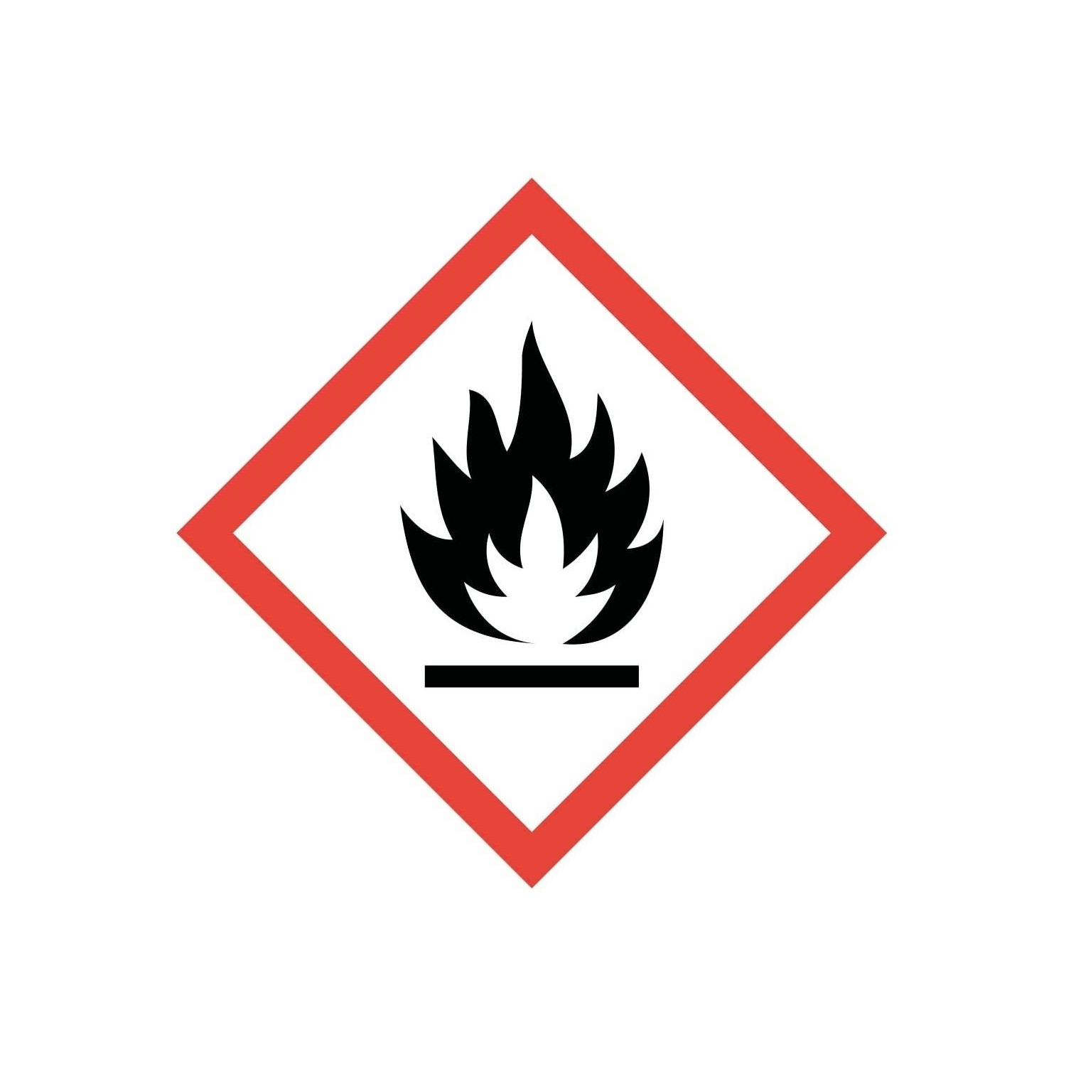 GHS02 Hazardous Substance Sticker (Light) (High) Flammable I 20 x 20 cm ...