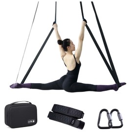 Aerial Loop Straps 10 FT Black Bodyloop Contortion 2 Pairs Delta Quick Link Rigging Hardware Safely (Black 10 FT)