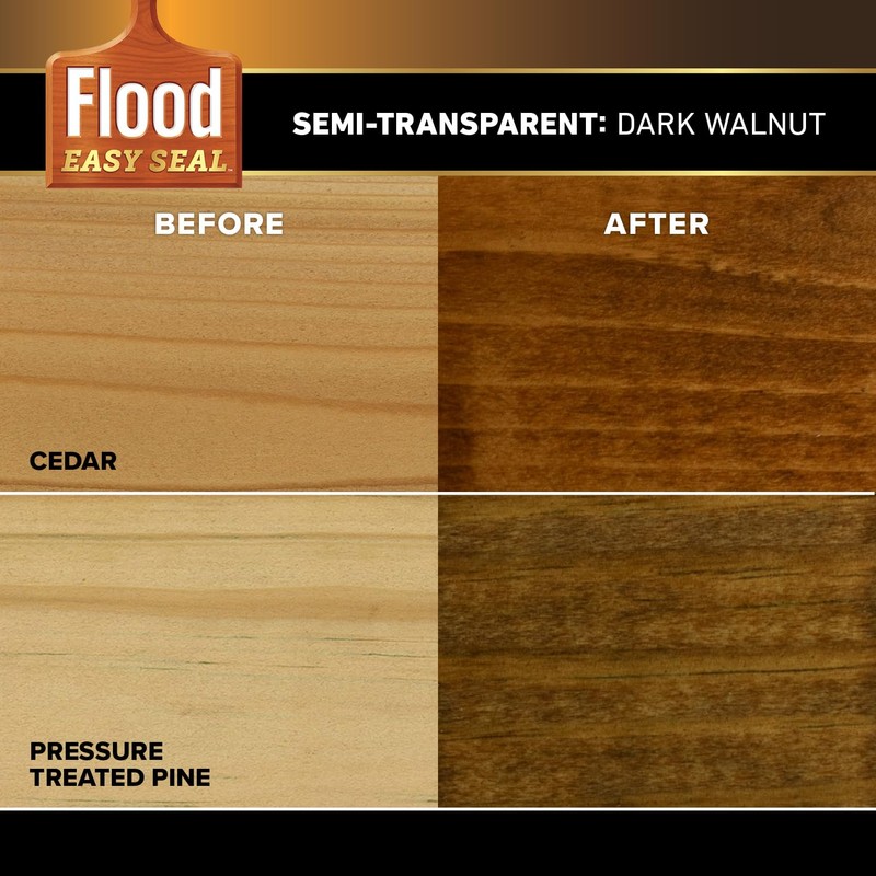 Flood Easy Seal 1 gal. Dark Walnut Semi-Transparent Exterior Wood