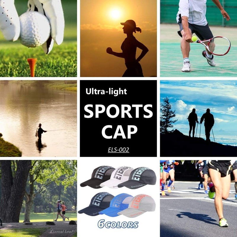 Eternal Leaf ELS-002 Men's Running Cap, Lightweight, Quick Drying, Mesh