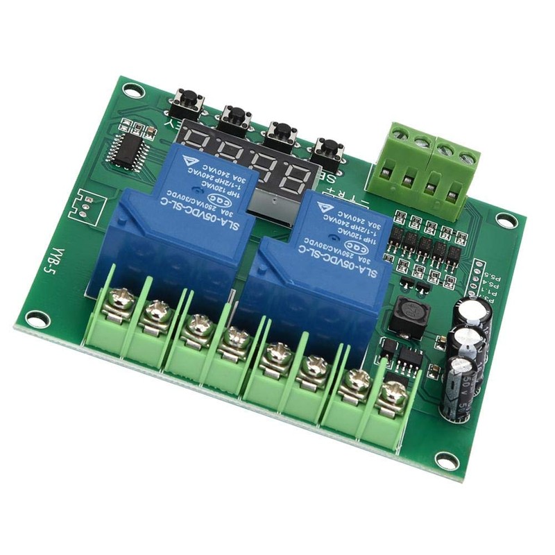Forward/Reverse Motor Control Board Two Relay Timing Cycle Module 12v